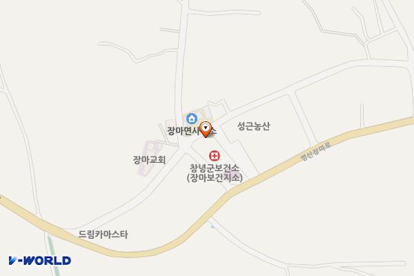 장마 강리 공영주차장 위치 지도 — 경상남도 창녕군 장마면 강리길 24