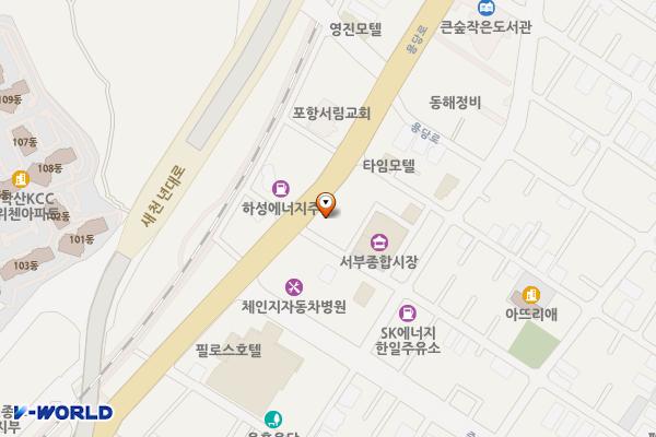 진성에너지홍익주유소 화장실 위치 지도 — 경상북도 포항시 북구 용당로 26 (용흥동)
