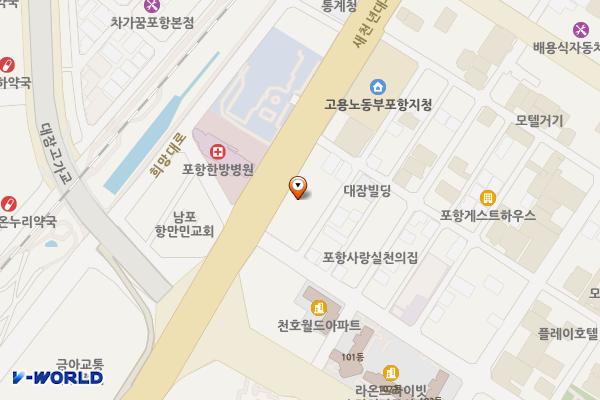 SK네트웍스(주) 포항주유소 위치 지도 — 경상북도 포항시 남구 새천년대로 410 (대잠동)