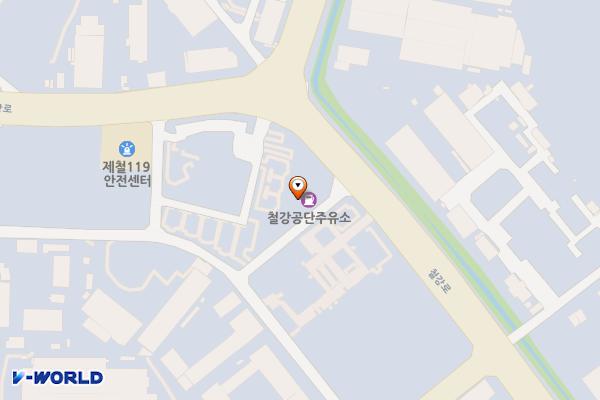 철강공단주유소 위치 지도 — 경상북도 포항시 남구 철강로 380 (호동)