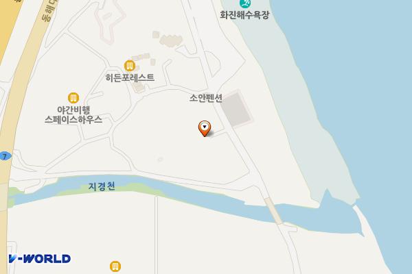 화진해수욕장 남쪽 화장실 위치 지도 — 경상북도 포항시 북구 송라면 동해대로3218번길 34-10