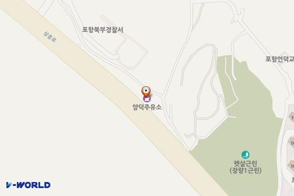 양덕주유소 위치 지도 — 경상북도 포항시 북구 삼흥로 356 (양덕동)