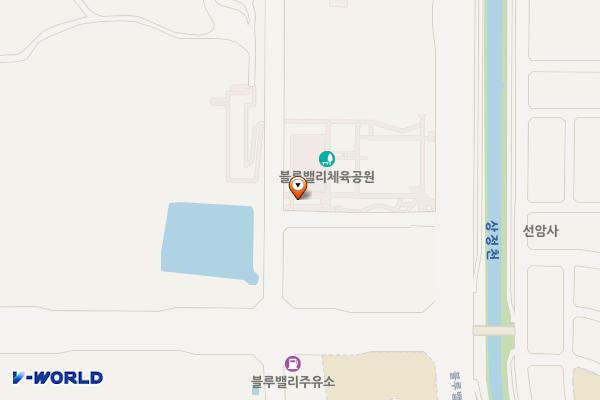 체육공원 공중화장실 위치 지도 — 경상북도 포항시 남구 동해면 블루밸리 8길 16