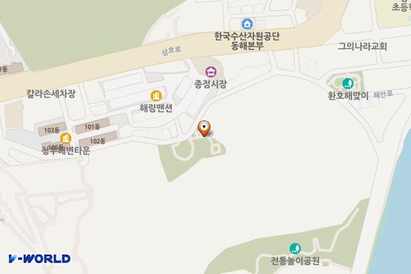 환호공원 내 어린이공원 화장실 위치 지도 — 경상북도 포항시 북구 환호동 삼호로 450