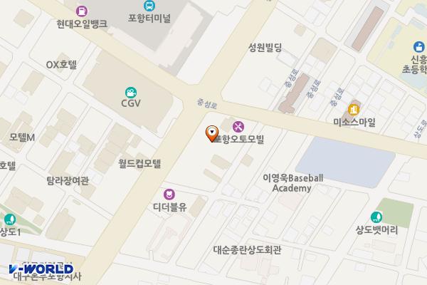 대아주유소 위치 지도 — 경상북도 포항시 남구 중흥로 78