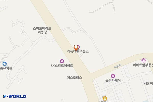 이동대원주유소 위치 지도 — 경상북도 포항시 남구 희망대로 393 (이동)