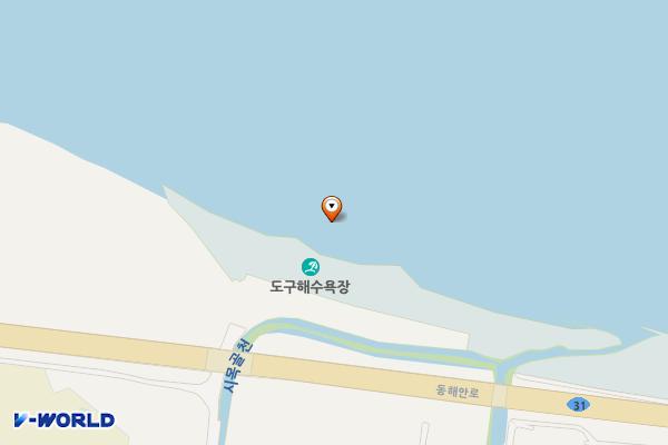 도구해수욕장 공중화장실 위치 지도 — 경상북도 포항시 남구 동해면 일월로81번길 36