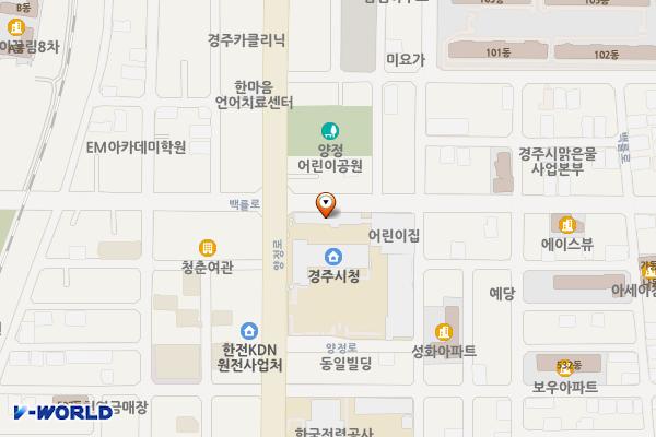 경주시청 신관 1층 화장실 위치 지도 — 경상북도 경주시 양정로 260