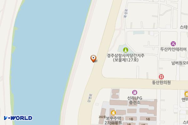 서천둔치(영마을 삼거리) 화장실 위치 지도 — 경상북도 경주시 성건동 620-287