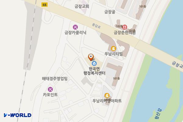현곡면 주민자치센터 화장실 위치 지도 — 경상북도 경주시 현곡면 금장2길 12