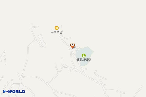 양동마을 서백당 앞 화장실 위치 지도 — 경상북도 경주시 강동면 양동마을안길 75-10
