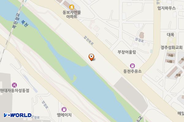 시민테니스장 화장실 위치 지도 — 경상북도 경주시 동천동 723