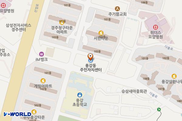용강동 주민자치센터 화장실 위치 지도 — 경상북도 경주시 승삼1길 6-6