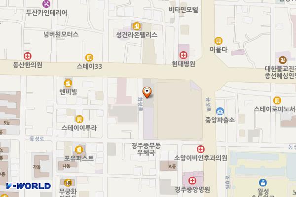 중앙시장 제1주차장 화장실 위치 지도 — 경상북도 경주시 성건동 339-3