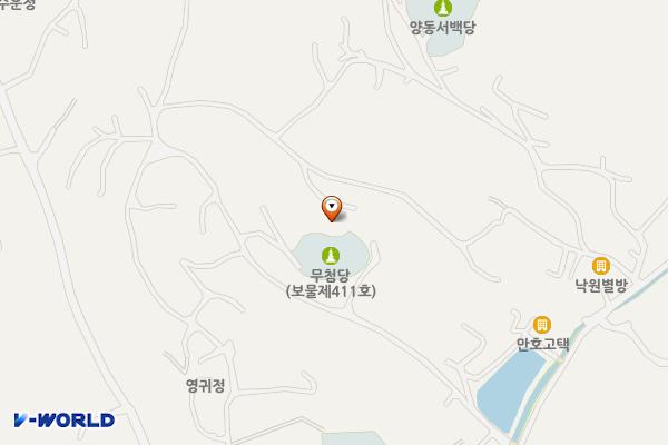 양동마을 무첨당 화장실 위치 지도 — 경상북도 경주시 강동면 양동마을안길 32-19