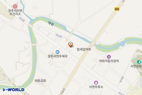 서면시장 화장실 위치 지도 — 경상북도 경주시 서면 내서로 417-1