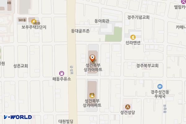 북부상가 화장실 위치 지도 — 경상북도 경주시 금성로396번길 7
