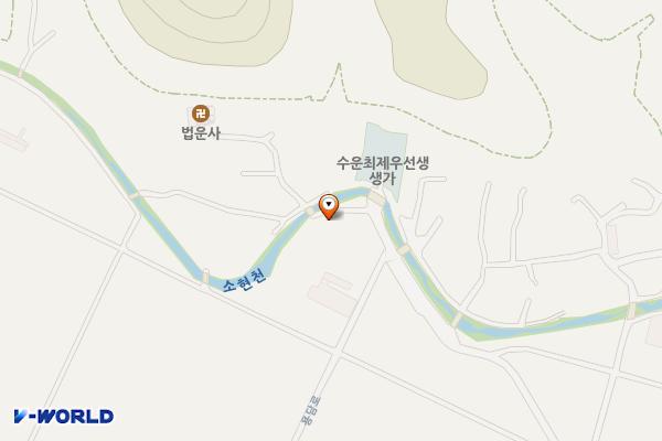 수운 최제우 생가 화장실 위치 지도 — 경상북도 경주시 현곡면 가정길 31-17
