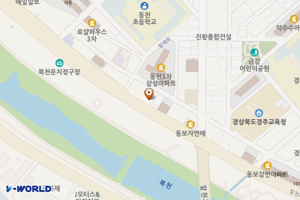 북천 강변 화장실 위치 지도 — 경상북도 경주시 알천북로 271