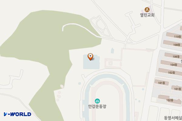 북경주체육문화센터 2층 화장실 위치 지도 — 경상북도 경주시 안강읍 구부랑두림길 59-14