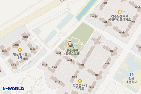 용강근린공원 화장실 위치 지도 — 경상북도 경주시 용강동 1610