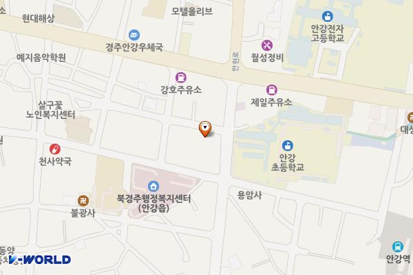 안강읍농업인상담소 화장실 위치 지도 — 경상북도 경주시 안강읍 비화동길 9-54
