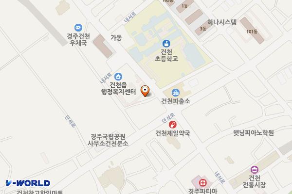 건천보건지소 화장실 위치 지도 — 경상북도 경주시 건천읍 내서로 1106