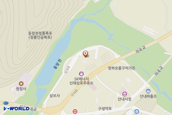 산내 청룡폭포 화장실 위치 지도 — 경상북도 경주시 산내면 단석로 675-24