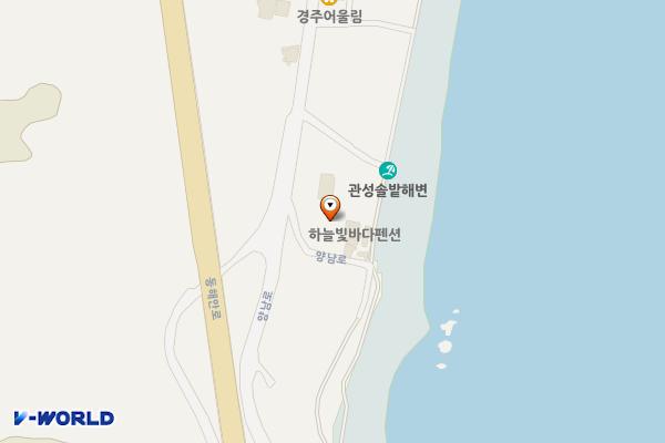 관성해수욕장 남쪽 화장실 위치 지도 — 경상북도 경주시 양남면 양남로 40-13