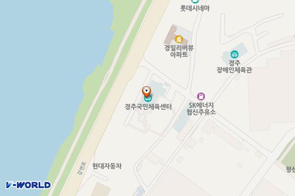 경주국민체육센터 1층 화장실 위치 지도 — 경상북도 경주시 유림로5번길 85-15