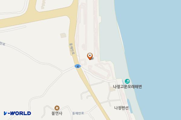 나정해수욕장 화장실 위치 지도 — 경상북도 경주시 감포읍 동해안로 1958
