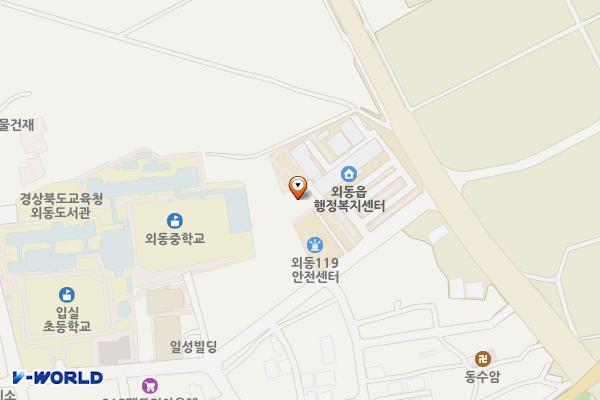 외동읍 주민자치센터 2층 화장실 위치 지도 — 경상북도 경주시 외동읍 읍청사로 25