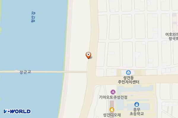 서천둔치(장군교 입구) 화장실 위치 지도 — 경상북도 경주시 성건동 476-7