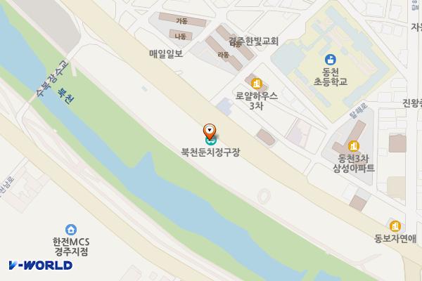 소프트테니스장 화장실 위치 지도 — 경상북도 경주시 동천동 583-3