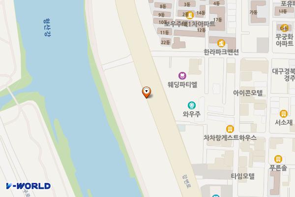 서천둔치 화장실 위치 지도 — 경상북도 경주시 노서동 155-5