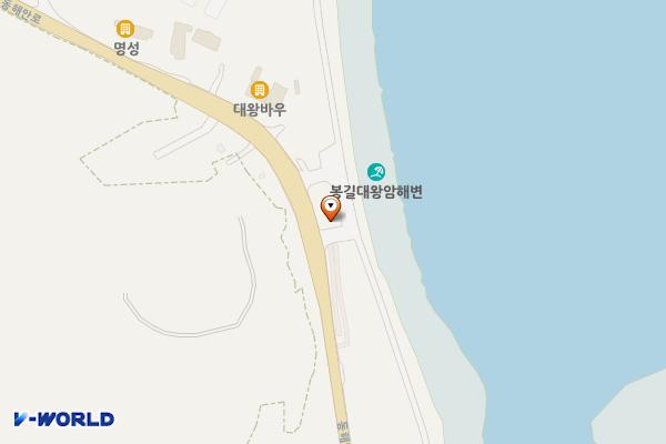 봉길해수욕장 중앙 화장실 위치 지도 — 경상북도 경주시 문무대왕면 봉길해안길 33
