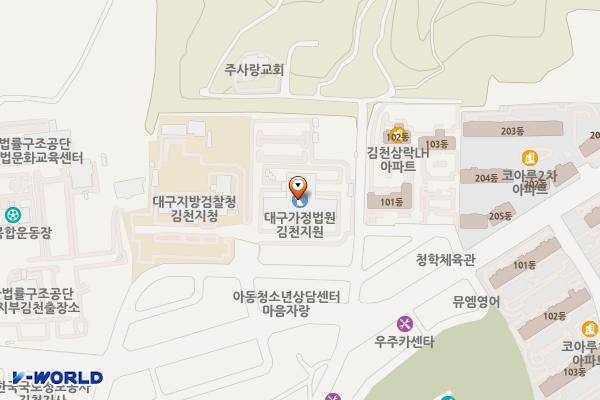 김천지원 법정동 1층 위치 지도 — 경상북도 김천시 물망골길 39