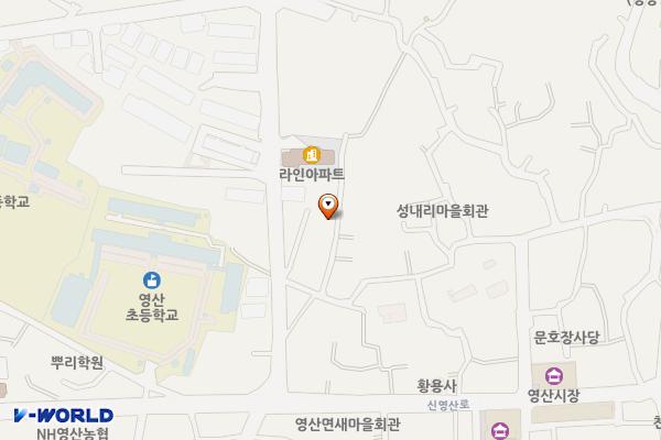 성내마을 공동주차장 위치 지도 — 경상남도 창녕군 영산면 성내리 578