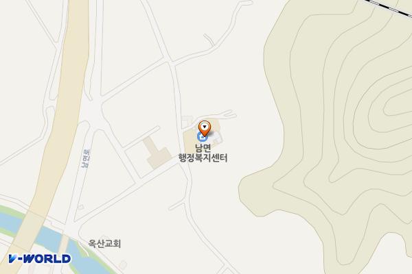 남면사무소 화장실 (2층) 위치 지도 — 경상북도 김천시 남면 옥산길 44 (옥산리, 남면사무소)
