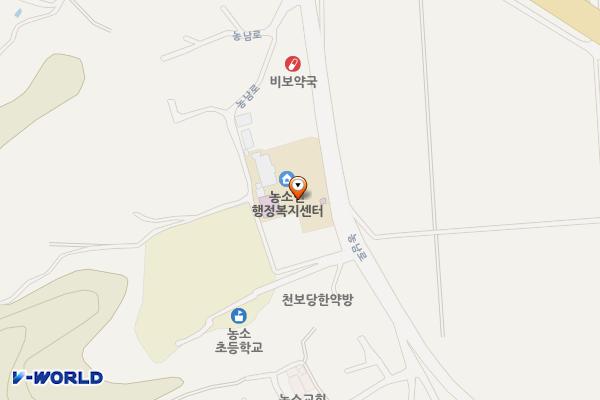 김천시 농소면사무소 (바깥) 위치 지도 — 경상북도 김천시 농소면 농남로 42 (월곡리, 농소면사무소)