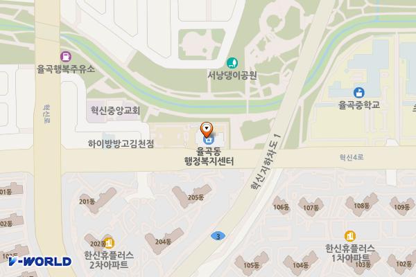 김천시 율곡동주민센터 (2층) 위치 지도 — 경상북도 김천시 혁신4로 21 (율곡동, 율곡동주민센터)