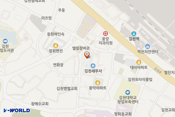 김천세무서 화장실(2층) 위치 지도 — 경상북도 김천시 평화길 128 (평화동, 김천세무서)