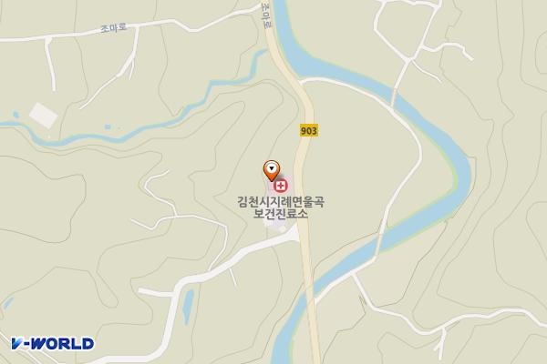 김천시 울곡진료소 화장실 위치 지도 — 경상북도 김천시 지례면 조마로 325 (울곡리, 울곡보건진료소)