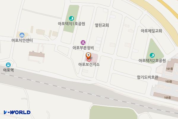 김천시 아포읍보건지소 1층 위치 지도 — 경상북도 김천시 아포읍 한지2길 24 (국사리, 아포보건소)