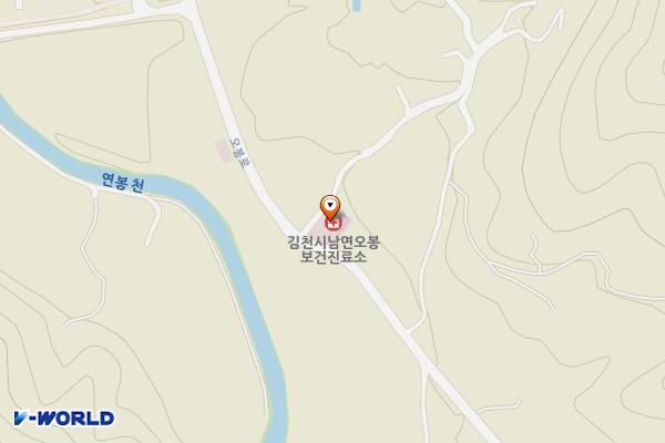 김천시 오봉보건진료소 화장실 위치 지도 — 경상북도 김천시 남면 오봉로 340 (오봉리, 오봉보건진료소)