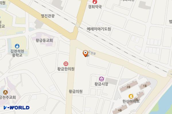 황금시장플랫폼 화장실 위치 지도 — 경상북도 김천시 황금시장5길 4