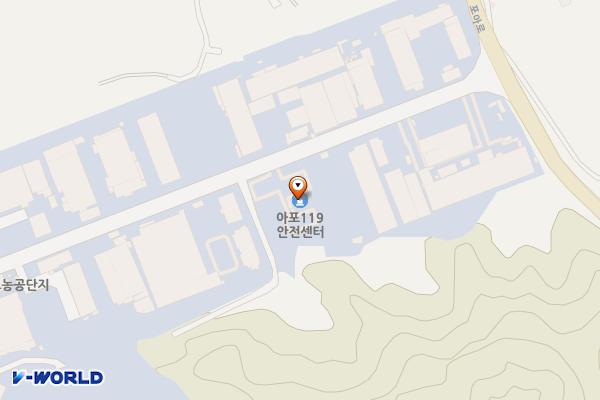 김천소방서(아포119안전센터) 위치 지도 — 경상북도 김천시 아포읍 아포공단길 45 (인리, 김천소방서)