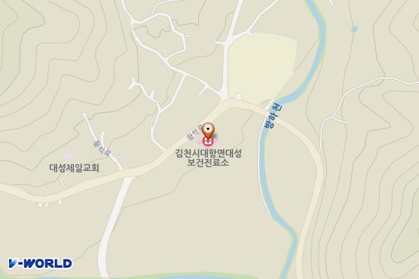 김천시 대성보건진료소 화장실 위치 지도 — 경상북도 김천시 대항면 황악로 605 (대성리, 대성보건진료소)