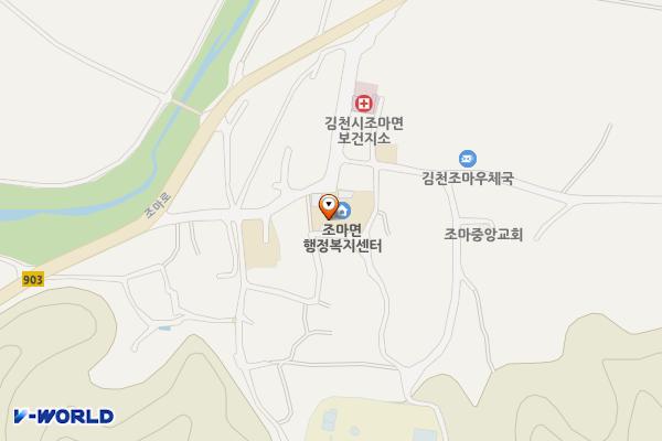 김천시 조마면사무소 화장실 위치 지도 — 경상북도 김천시 조마면 강곡1길 32 (강곡리, 조마면사무소)