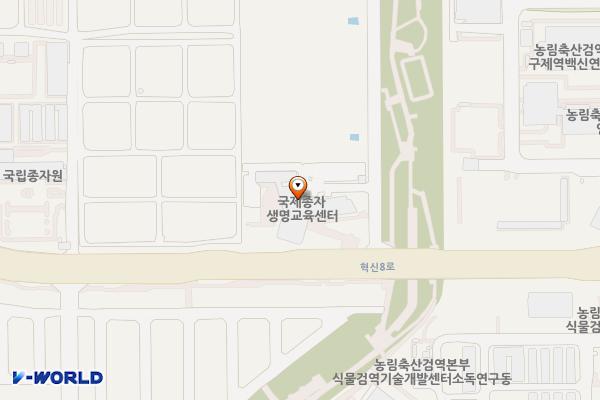 국제종자생명교육센터 화장실 위치 지도 — 경상북도 김천시 혁신8로 145, 국제종자생명교육센터 (율곡동)